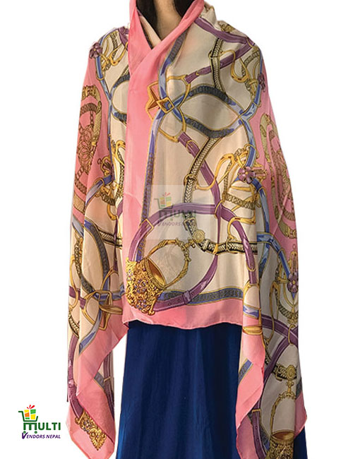 B 249 -Printed Silk Stole