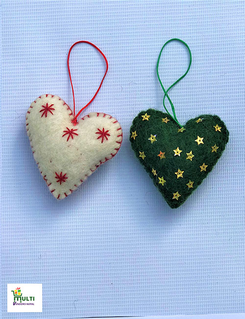 Set of Heart Shape Hangings -M.V.K.S-132-S