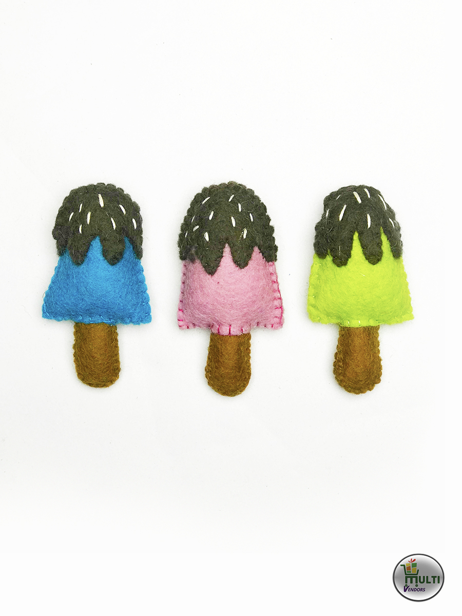 Ice Lolly Design Felt Cat Toys Set - MVSEB 1138