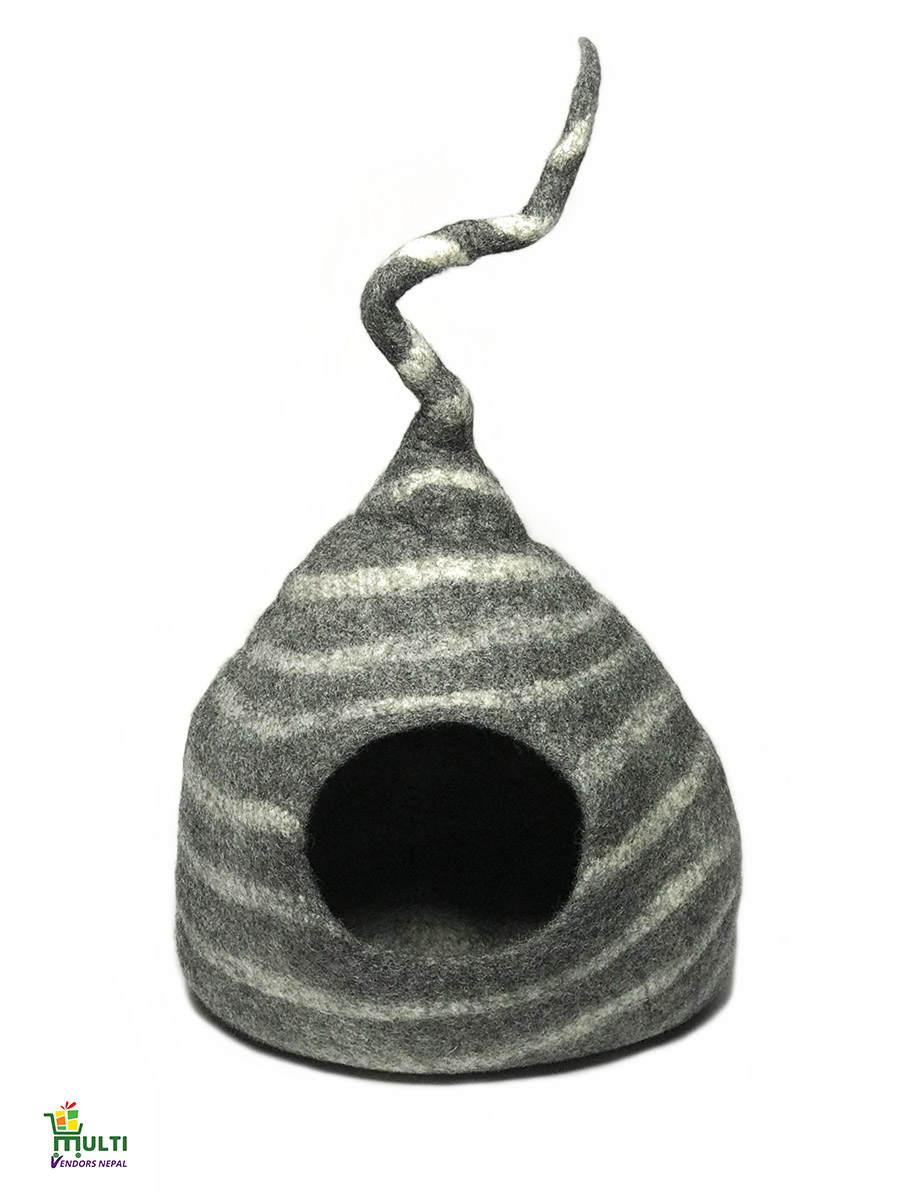 Round Stripes on Charcoal  Design Cat Cave 