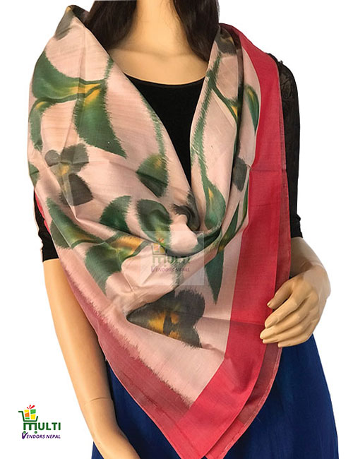 B 284- SILK SCARF HAND PAINTED