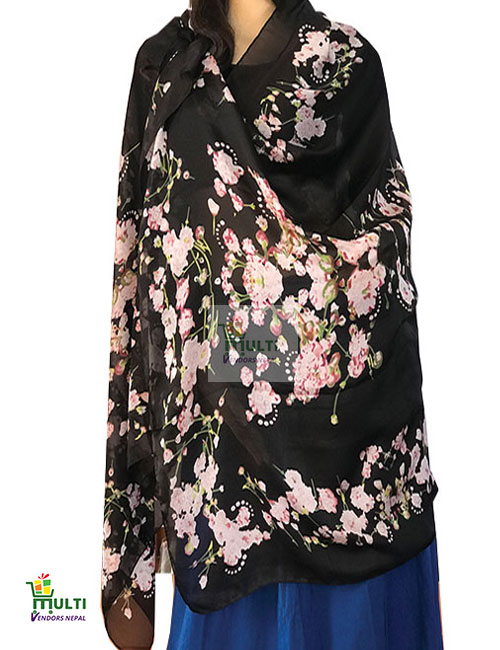 B 246 -Printed Silk Stole