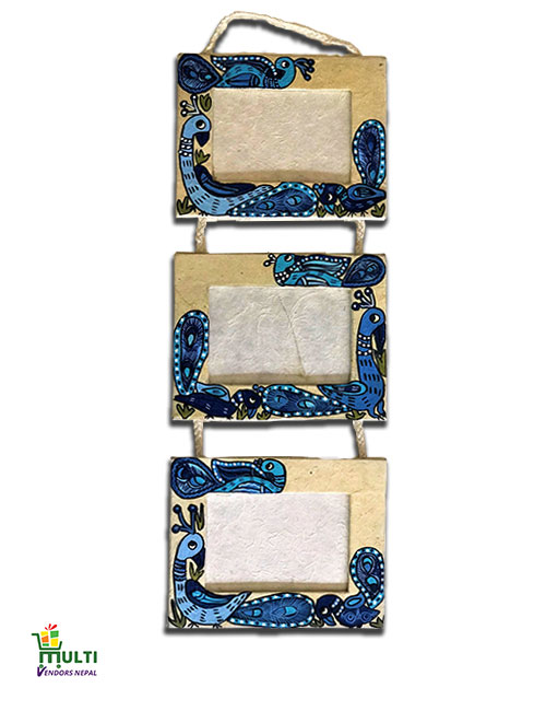 M.V.S-024-Mithila Art-Paper-Hanging Photo Frame Set