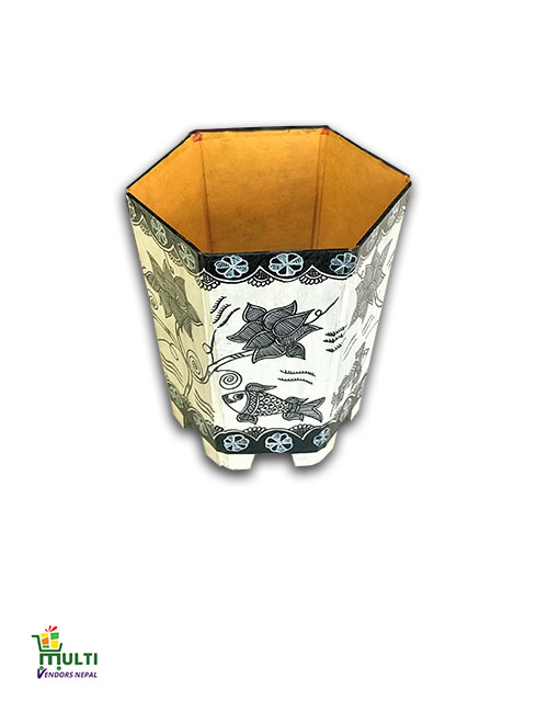 M.V.S-029-Mithila Art -Paper made  Foldable Flower Vase