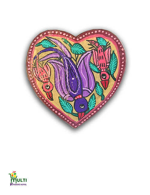 M.V.S-22-Mithila Art-Paper Gift Box Set-Heart Shape