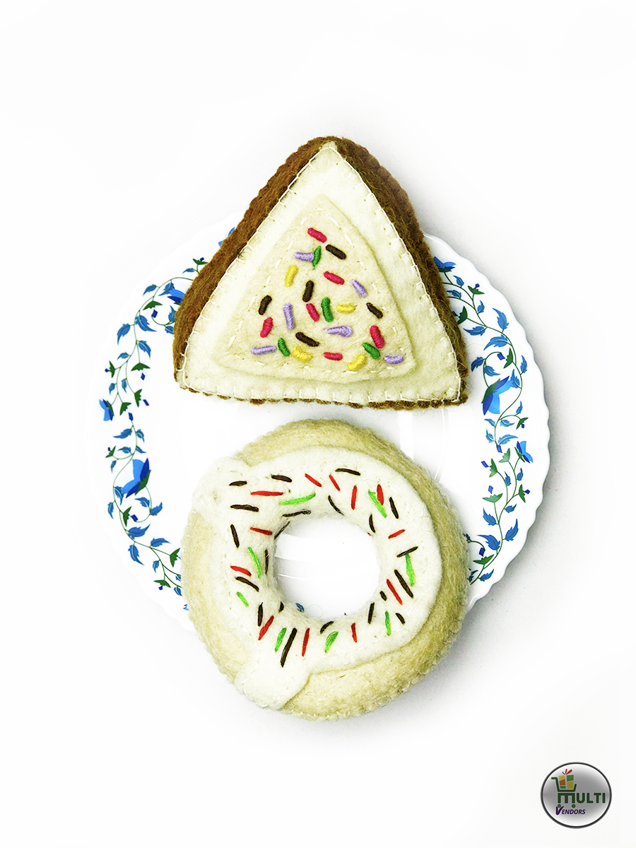 Doughnut and Sandwich Design Cat Toys Set - MVSEB 1133