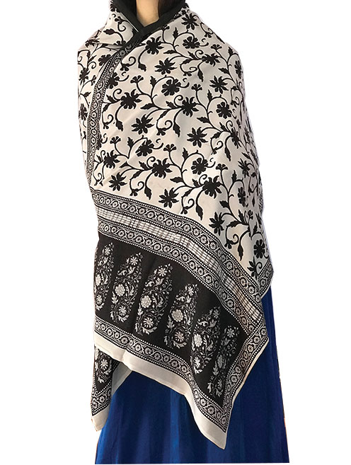 201 B-Block  Printed Silk Stole