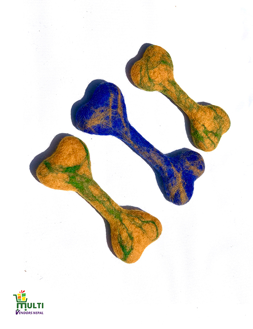 DOG TOY-BONE SHAPED DESIGN TRIO-0153