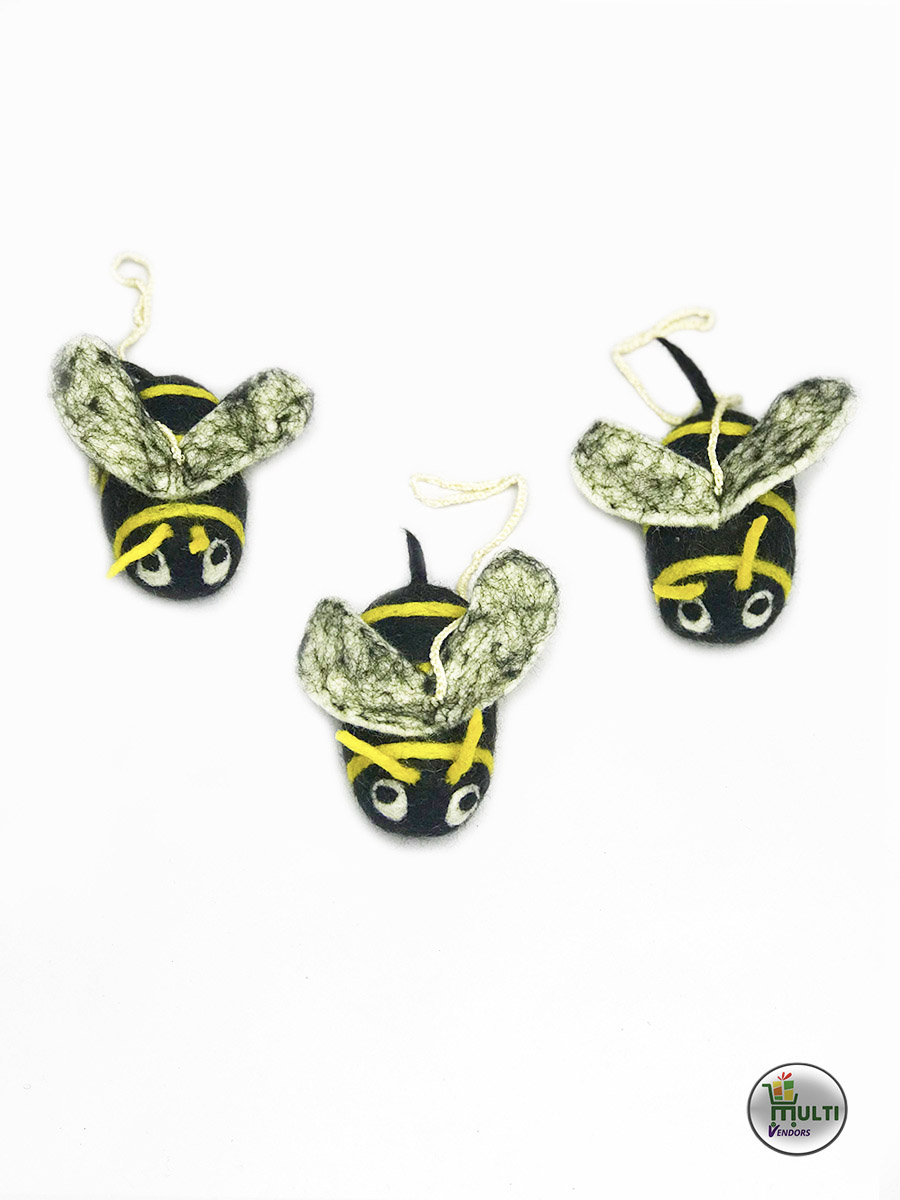 Felt Made Large Honey Bees Toys Set - MVSEB 1140