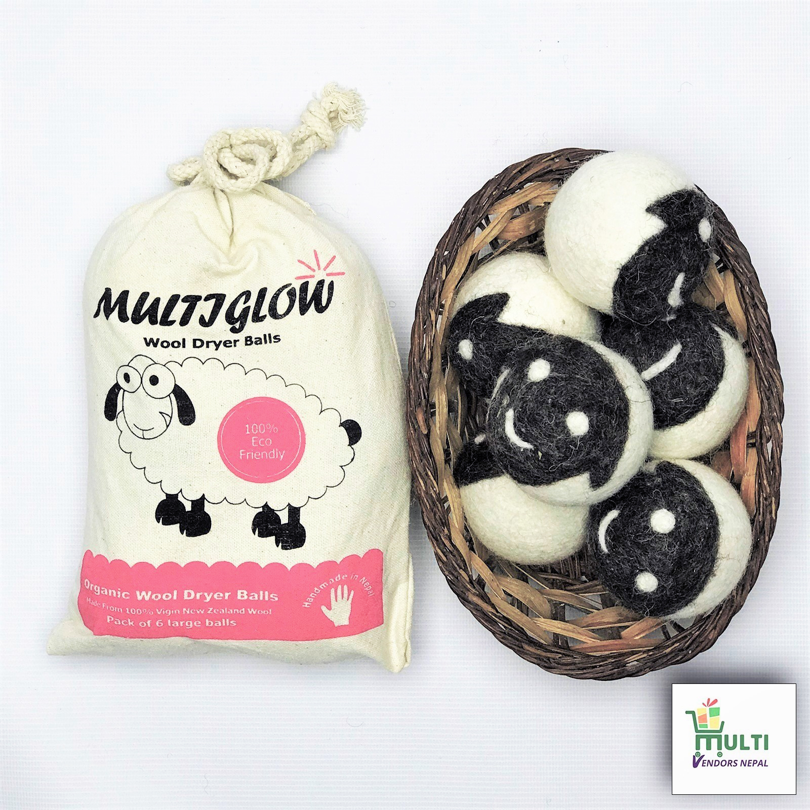 Multiglow Wool Dryer Balls- 1 Pack 