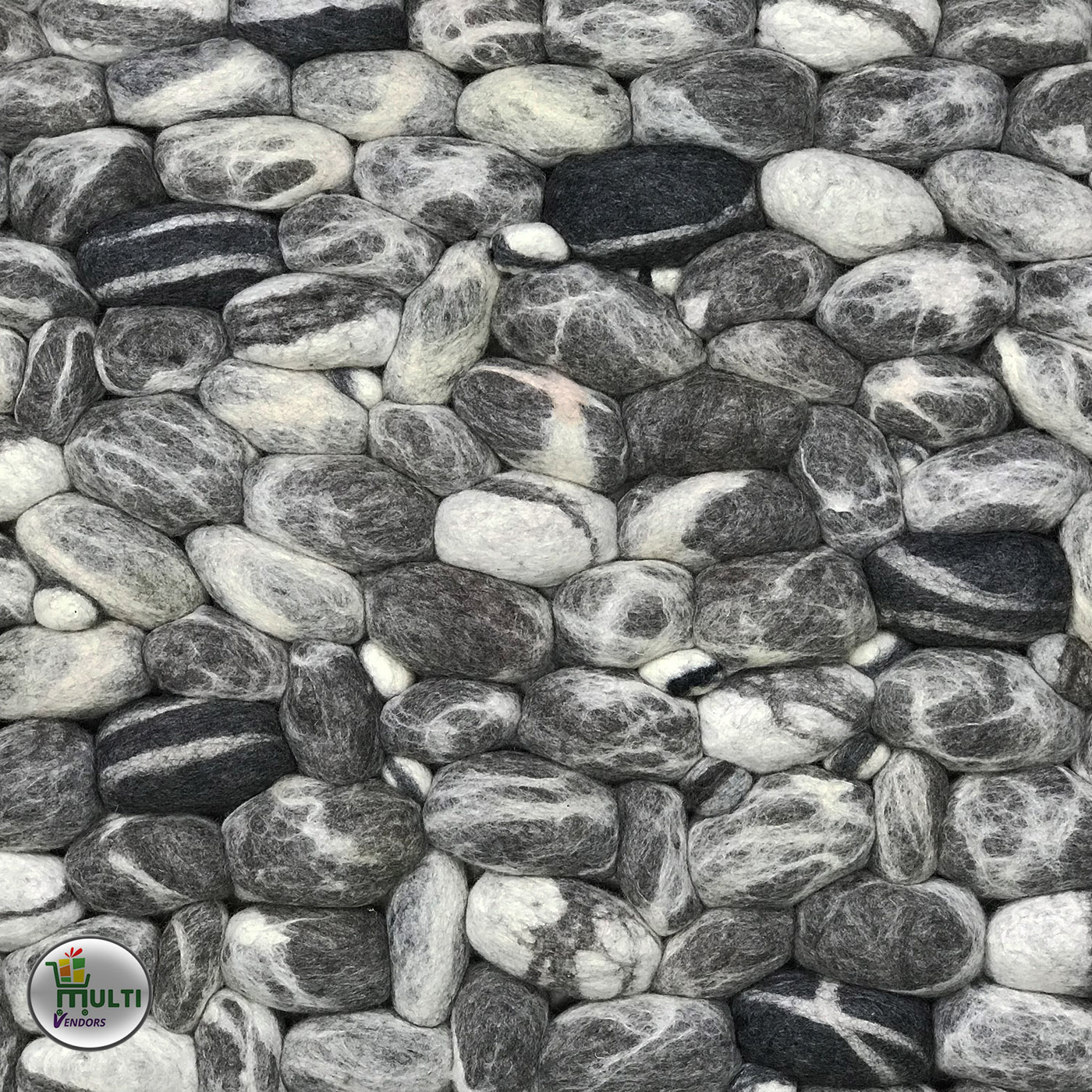 STONE DESIGN FELT PEBBLE RUG -MVSEB-C 21522 