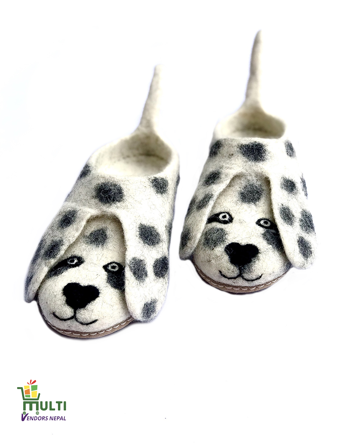 FELT SHOES -076-DALMATIAN DESIGN