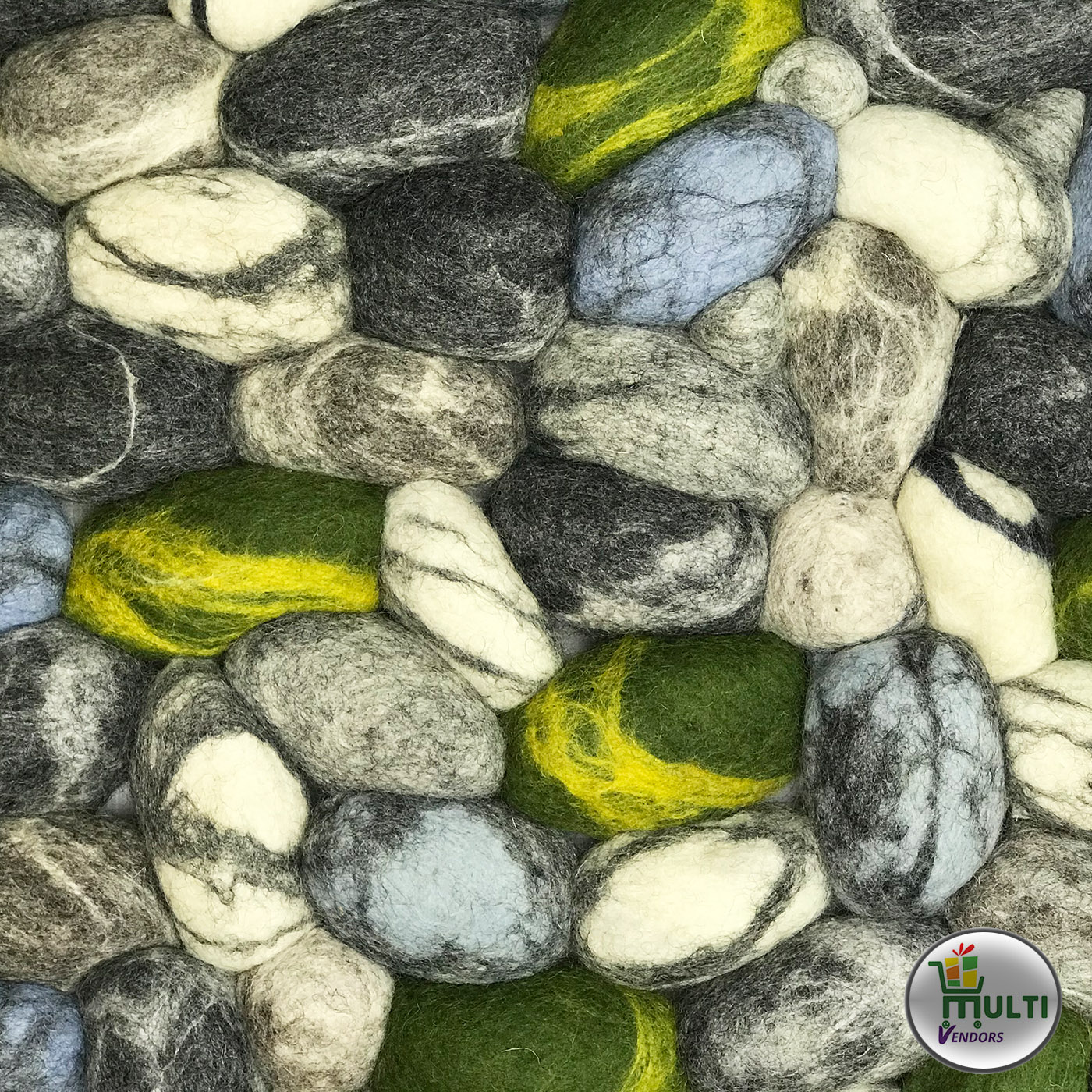 Rectangular Felt Pebble Rug-MVKS-16